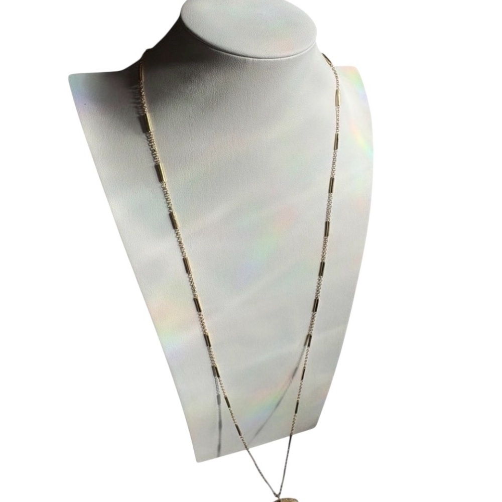 Express Gold Necklace with Yellow Tassel 31.5” - Picture 3 of 6